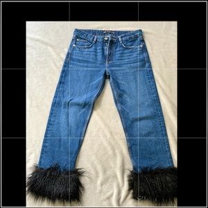 ZARA JEANS WITH FUR